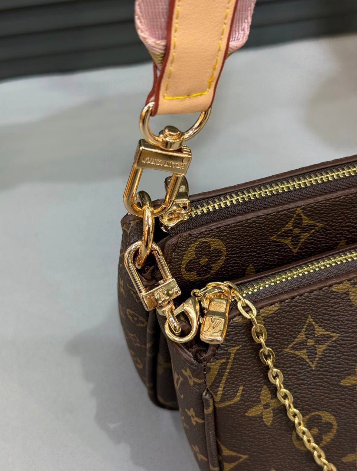 PRE ORDER: LV pochette bag & pink strap