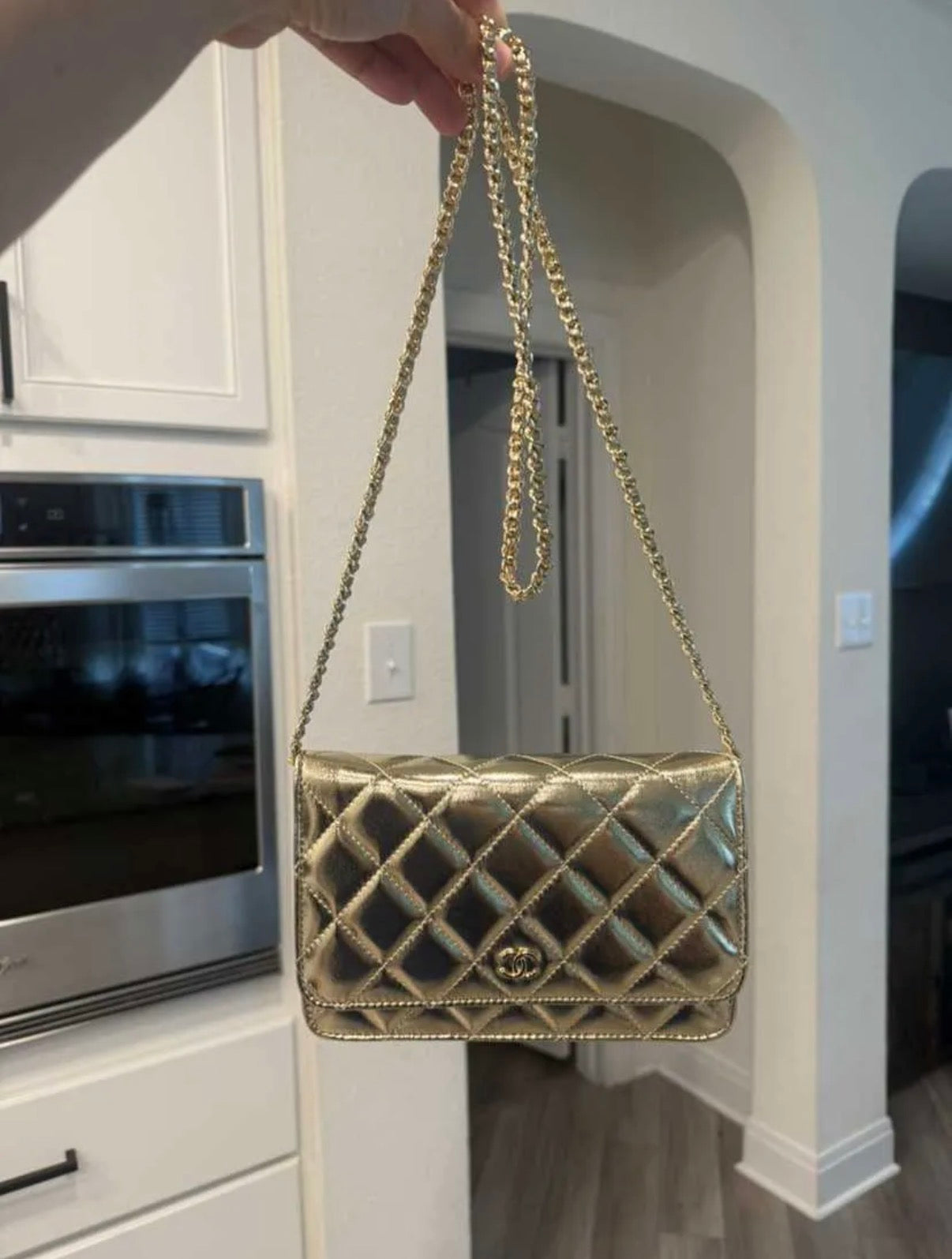 PRE ORDER: Gold cc crossbody bag